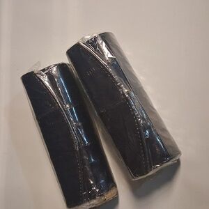 Vintage Eel Skin Lipstick Case With mirror Dark Blue